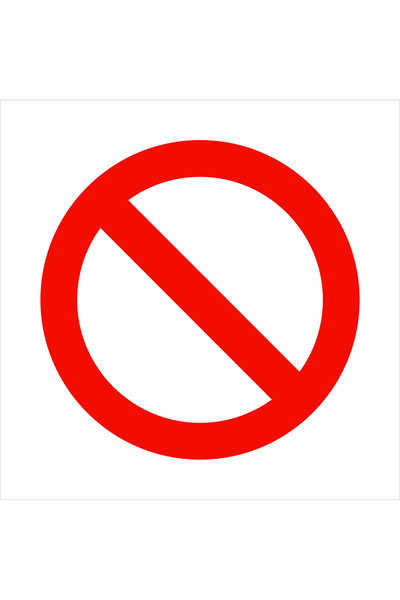TELLGRAF Prohibition Sticker (10X10 cm 10 Pcs)