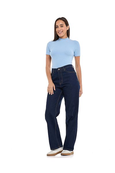 R&B WB HIGH NECK SS RIB TEE 8-18