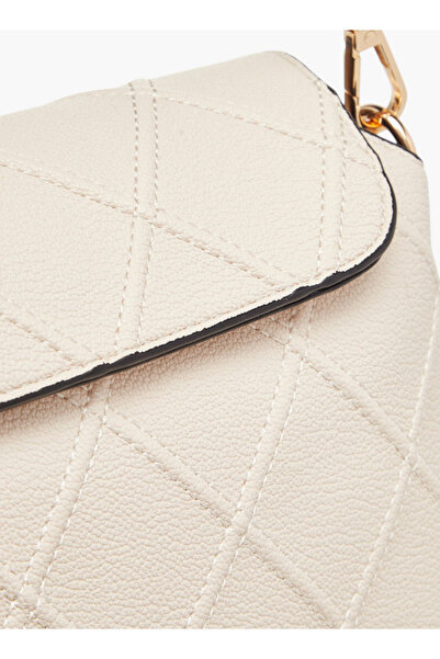 Celeste Quilted Shoulder Bag with Flap Closure and Adjustable Strap - W 10 x H 17 x D 29 cm