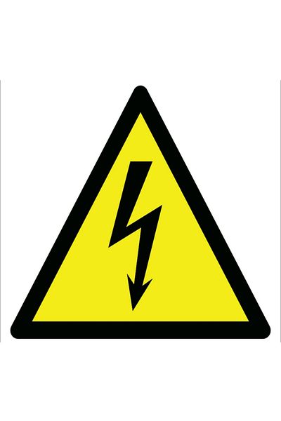 TELLGRAF Electrical Hazard Written Label (10X10 cm 10 Pcs)
