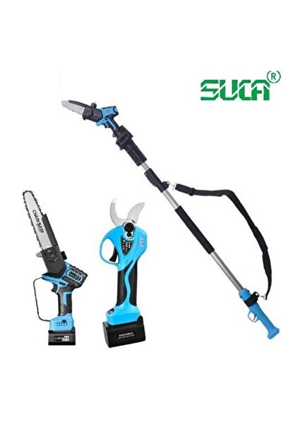Suca SC 8611 + 5808 Uzatma Aparatlı Akülü Budama Makası ve Testere