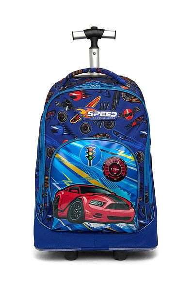 R&B Cobalt Boys Trolley Bag W Pencil Pouch
