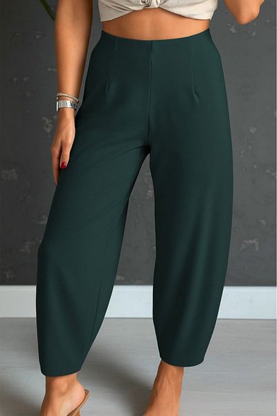 Viyamo New Season Women's Crepe Fabric Large Size Balloon Casual Pants