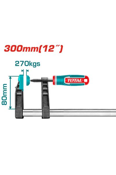 TOTAL Total 300mm Rubber Hand Clamp THT1320801