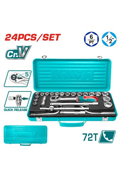 TOTAL Total 1/2" 24pcs/set Metal Pill Box Set Tht141253