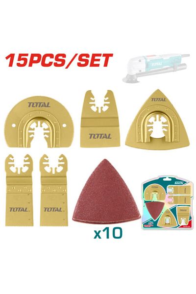 TOTAL Total Taktmt1502 15pcs/set Multi-shape Blade Set