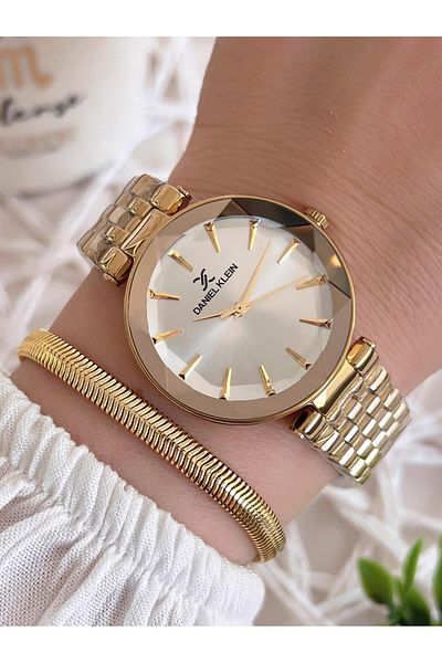 Daniel Klein Steel Cord 3 Atm Water Resistant Special Design Women Wrist Watch+Bracelet Vs.Blkt.0489