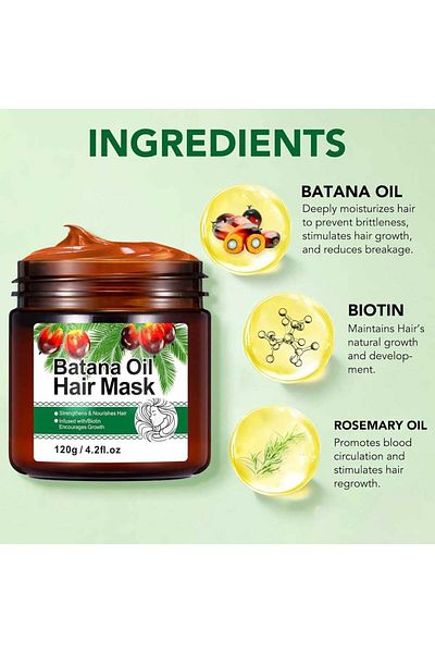 NOVA KISS Mască de tratament cu ulei de batană pentru întărirea și creșterea părului, NOVA KISS®, 120 g