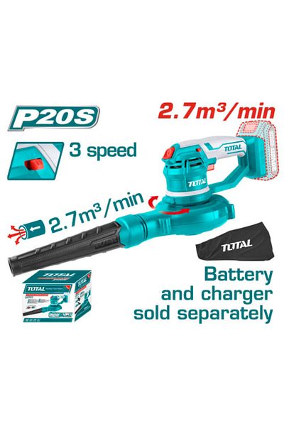 TOTAL 20v battery air blower without battery and charger Total Tabli2001