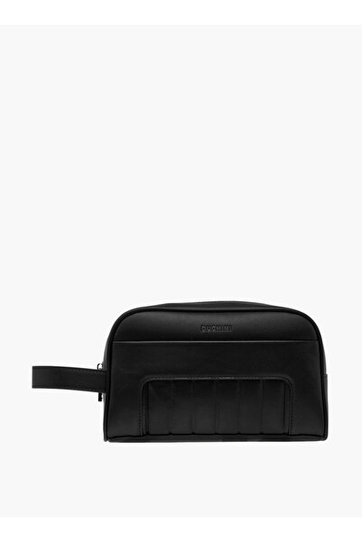 Duchini Textured Pouch with Zip Closure - W 14 x H 7 x D 22.5 cm