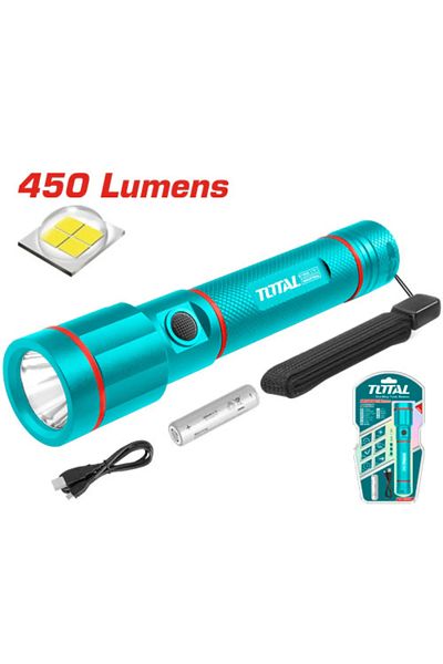 TOTAL Total Tcfl1865051 450 Lumens LED Handheld Flashlight