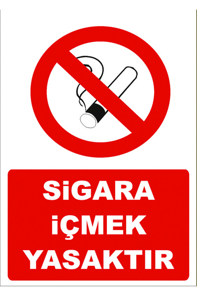 TELLGRAF Sigara İçmek Yasaktır Yazılı Etiket (10x15 cm 10 ad)