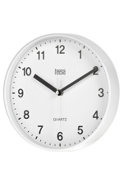 Teesa Ceas perete 20cm alb