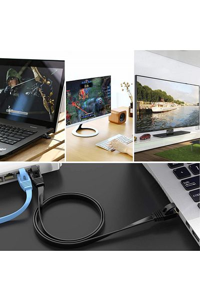STP internet cable for computer/router, 10Gbps, black, 5 m
