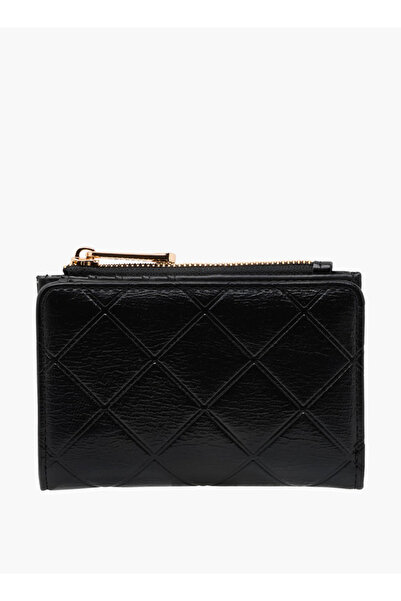 Celeste Quilted Bi-Fold Wallet with Zip Closure - W 12.5 x H 8.5 x D 2 cm