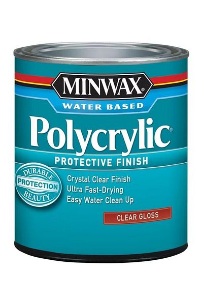 Minwax Water-Based Polycrylic Gloss Protective Wood Finish – Clear – 0.5L