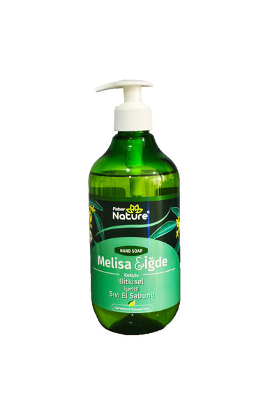 Naturex Faber Nature Hand Soap Melisa & İğde - Bitkisel Esaslı Sıvı El Sabunu (500 ml Valfli Şişe)
