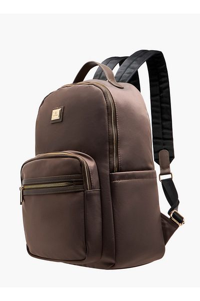 Flora Bella by Shoexpress Women Solid Backpack with Adjustable Straps and Zip Closure - 13x29x38 cm