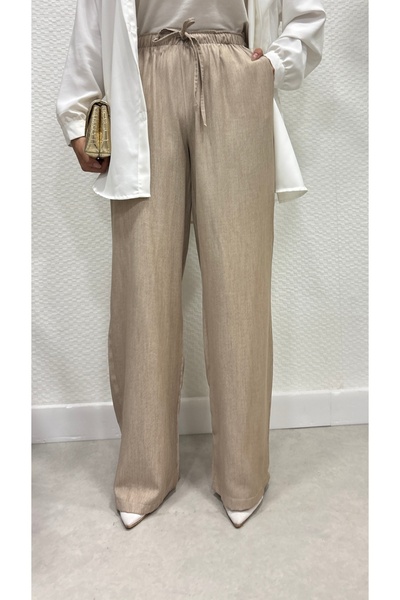 MODAMM ÖYKÜM Keten Karışımlı Bol Kesim Tesettür Pantolon