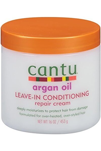 Cantu كريم إصلاح وترطيب الشعر بزيت الأرغان، عبوة من قطعتين (16 أونصة)