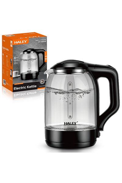 HALEY Electric Kettle 2.2L, 1800W, Heat-resistant Glass, Fast Heating, Automatic Shut-off
