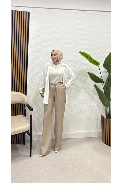 MODAMM ÖYKÜM Keten Karışımlı Bol Kesim Tesettür Pantolon