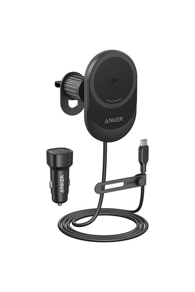 Anker Încărcător auto wireless magnetic MagGo Qi 2.0 15w, negru