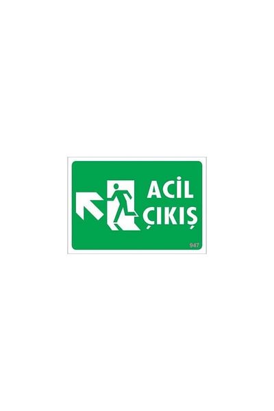 PRATİKOBA Emergency Exit Warning Sign 25x35 CODE: 947