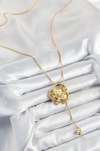 Clariss Rose Model Gold Color Women's Necklace with Brass Elevator
