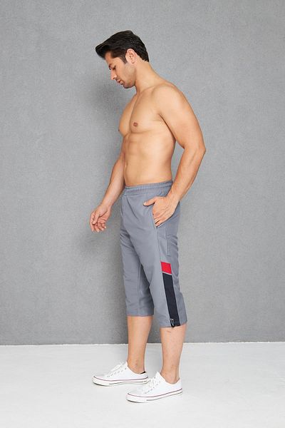 Enrico Ferry Ανδρική ρίγα με λεπτομέρεια τσέπη Micro Sea Capri Grey 2668-G