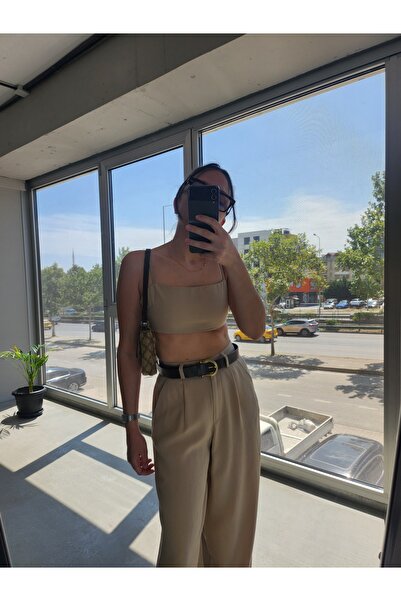 A17 Studio BEJ RENGİ PALAZZO PANTOLON