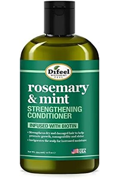 Difeel بلسم تقوية الشعر بالروزماري والنعناع مع البيوتين 12 أونصة - مصنوع من إ...