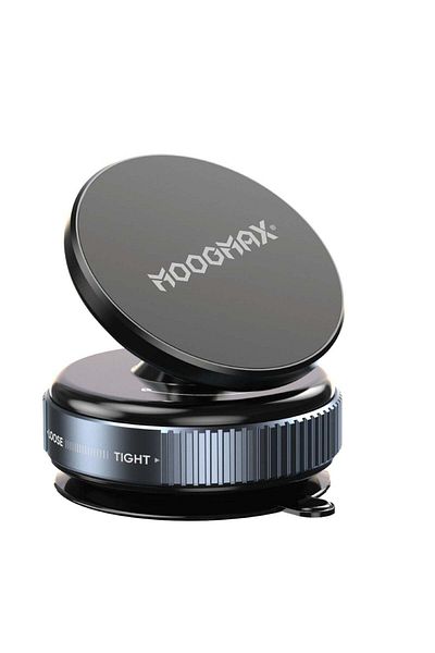 MOOGMAX Vacuum Car Holder - 360° Rotatable Magnetic Phone Mount with Type-C Charging & Universal Co