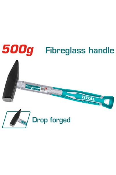 TOTAL Total Tht715006 500g Rubber Handle Hammer