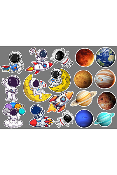 TELLGRAF مجموعة ملصقات ذات طابع فضائي (21 × 30 سم مجموعة واحدة)