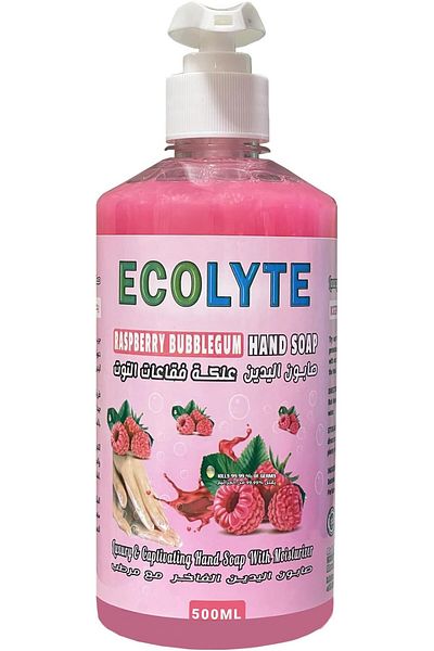 ECOLYTE+ صابون سائل لغسل اليدين للعناية بالبشرة، حماية من الجراثيم والنظافة الشخصية (بنكهة علكة التوت، ٥٠٠ مل)