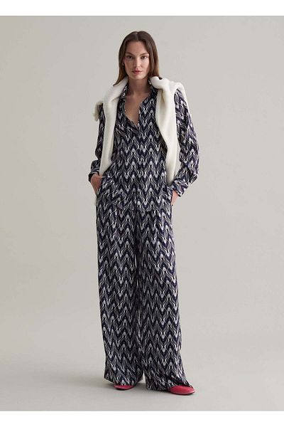 Ovs Relaxed-Fit Trousers With Pattern Print