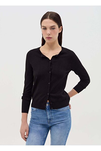 Ovs Cardigan With Round Neckline