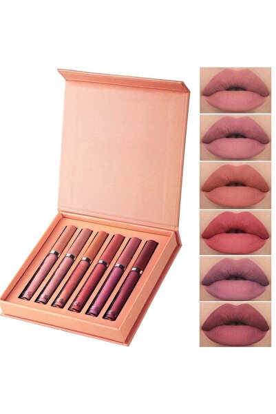 huitich مجموعة أحمر شفاه سائلة مقاومة للماء غير لامعة تدوم طويلاً، مكونة من 6...