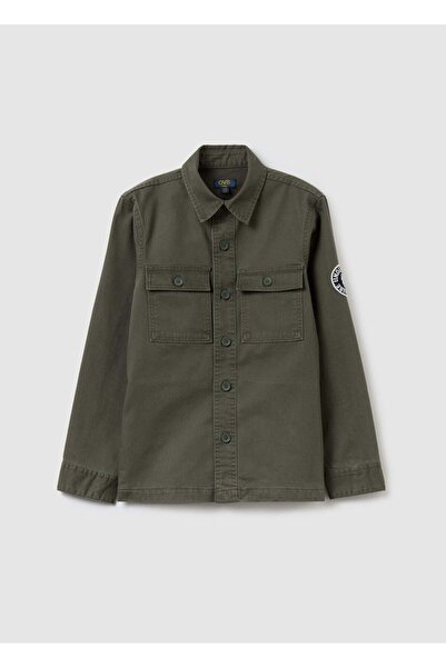 Ovs كوخ قطني مائل مع رقعة