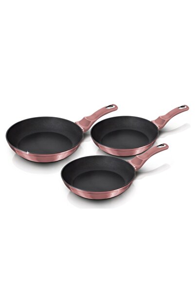 Berlinger Haus Set of 3 titanium coated pans I-Rose Collection