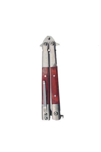 dalimag Cutit Fluture cu Tais, Maner Lemn, Sistem Prindere Curea, 22 cm,