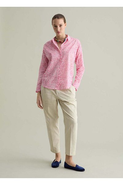 Ovs Cotton Shirt With Patterned Print