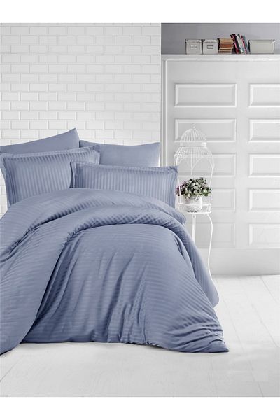 Pucioasa Damask duvet cover 140x220cm, Anthracite Grey
