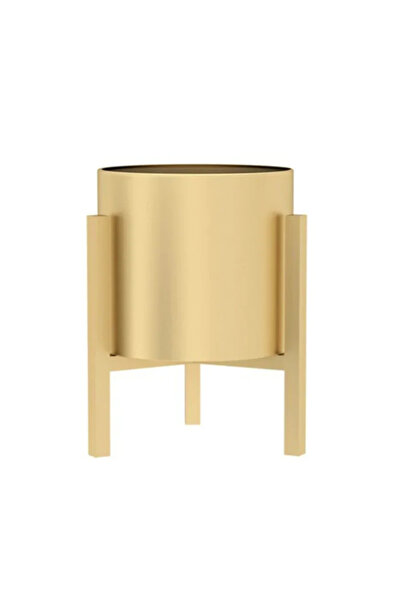LUXXO Ghiveci decorativ metalic pentru podea sau masă, auriu XS, 19x19x24cm