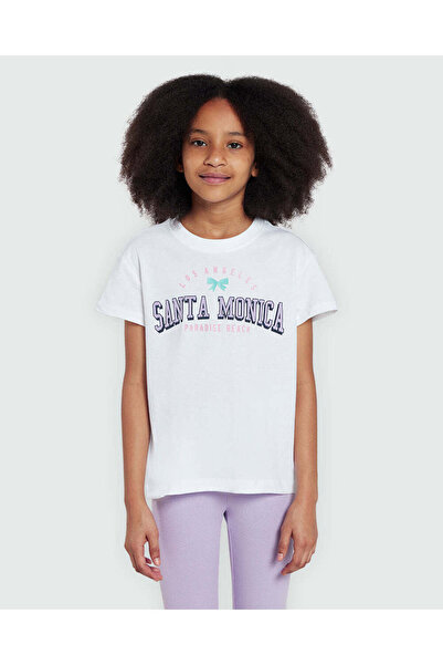 Ovs Girls’ White Tee With Front Heart Design