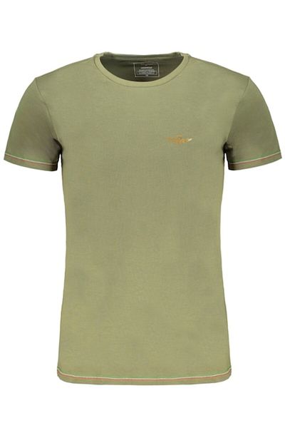 Aeronautica Militare Tricou bărbătesc, AERONAUTICA MILITARE, 95% bumbac, 5% elastan, verde, XL