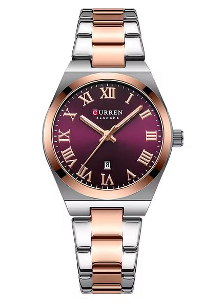Fubena Curren 9095 Calendar Clip Lock Steel Women Wrist Watch