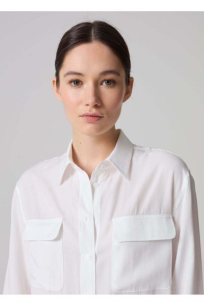 Ovs Contemporary Relaxed-Fit Shirt In Satin