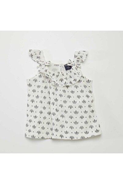 KIABI Blouse with ruffled straps WHITE
